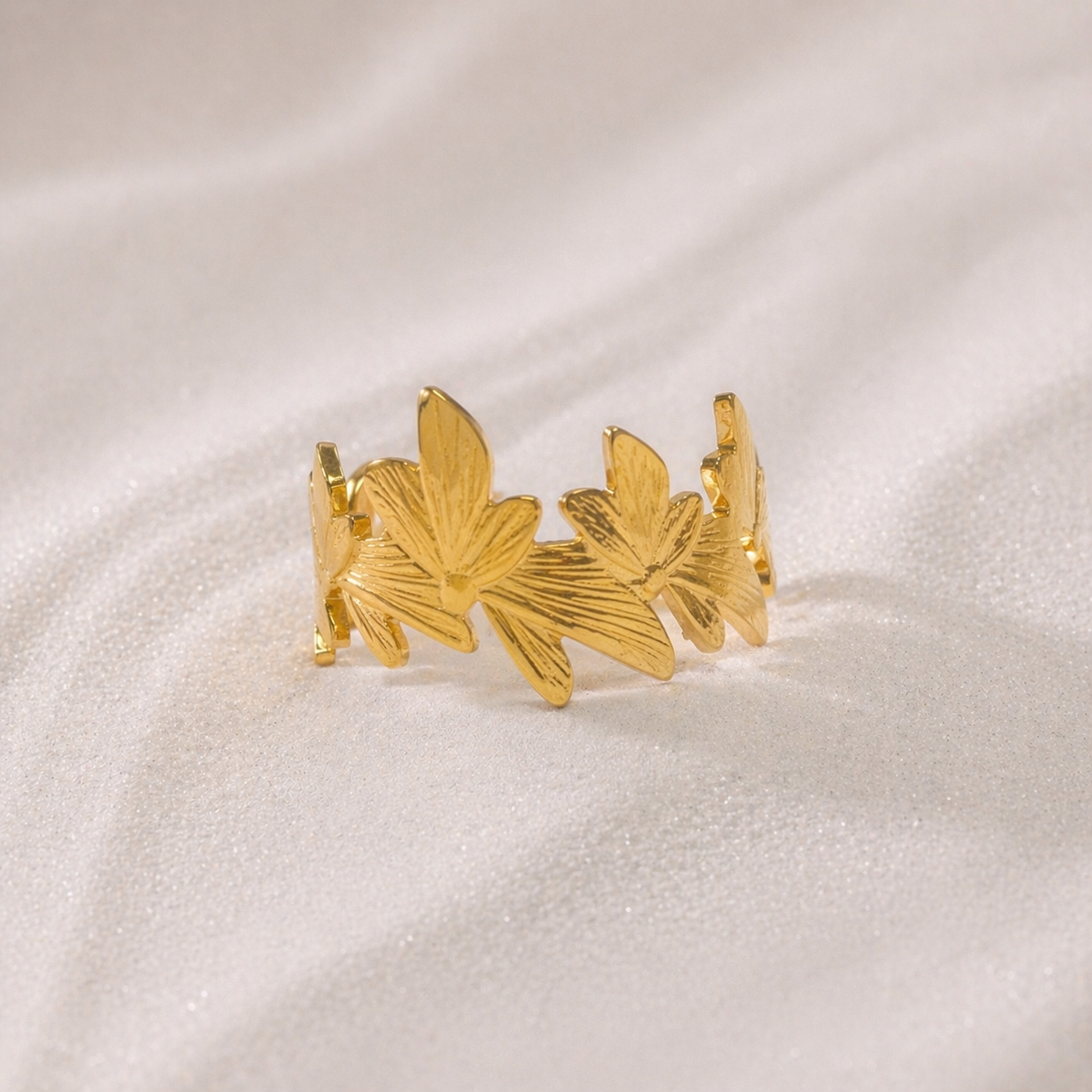 Botanical Leaf Wrap Ring