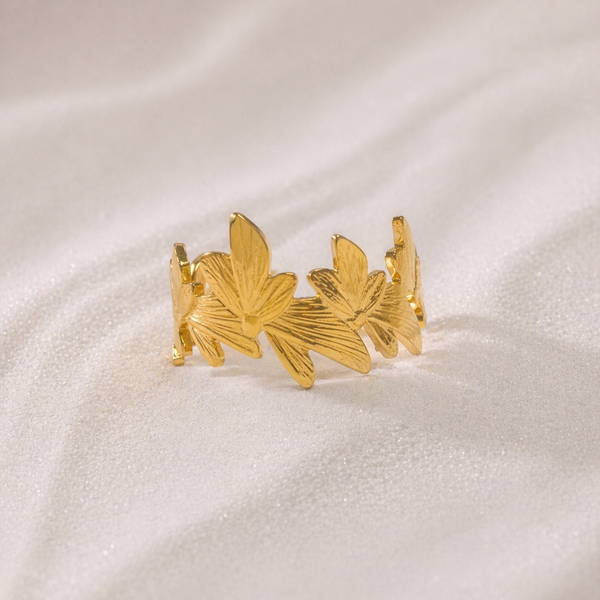 Botanical Leaf Wrap Ring