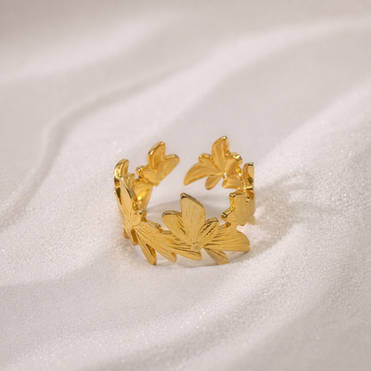 Botanical Leaf Wrap Ring