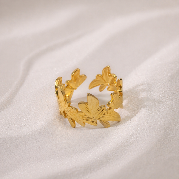 Botanical Leaf Wrap Ring