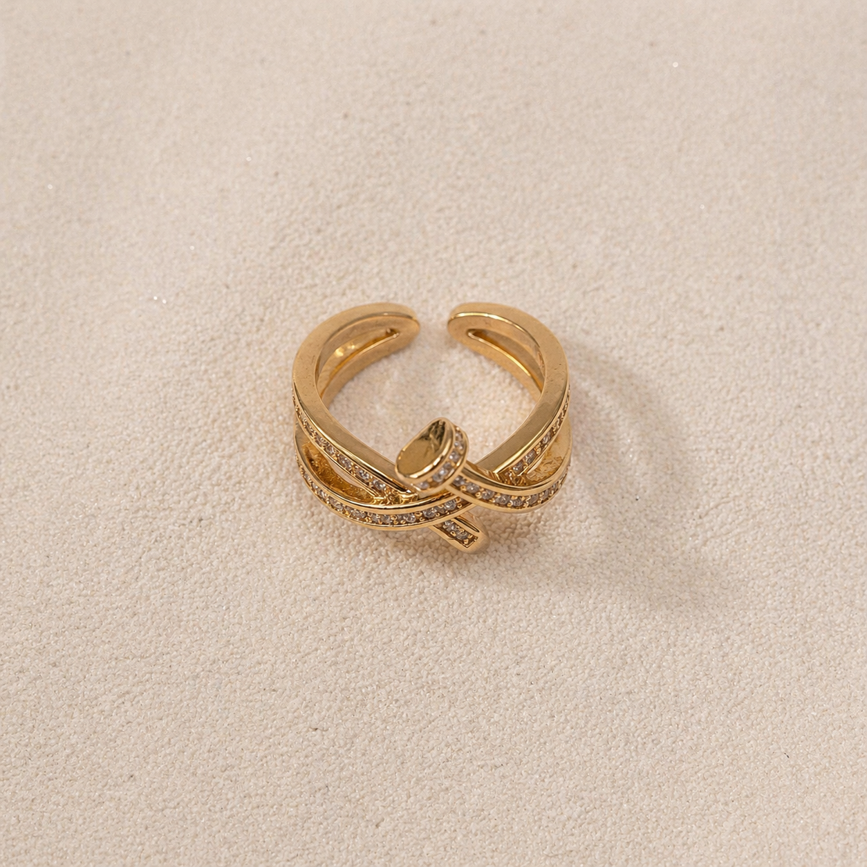 Crystal Wrap Statement Ring