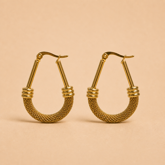 Textured Rope Hoop Earrings