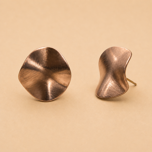 Molten Form Stud Earrings