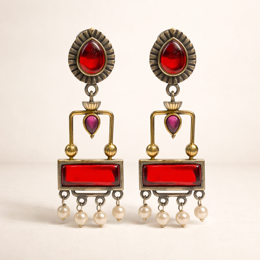 Ruby Heirloom Statement Earrings