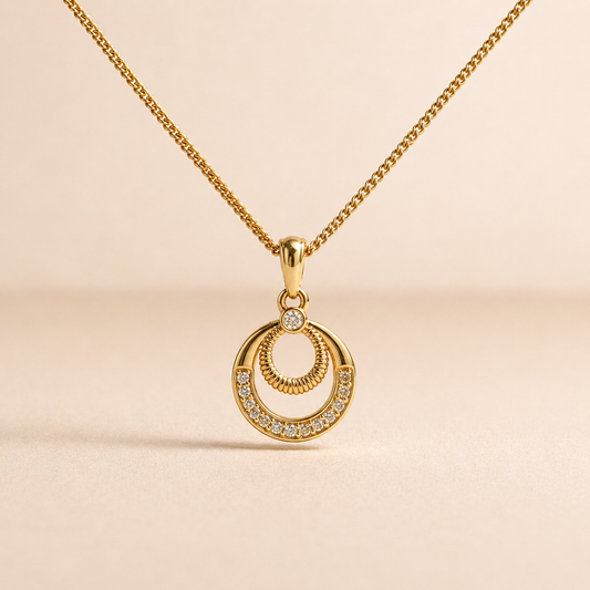 Celestial Circle Pendant Necklace