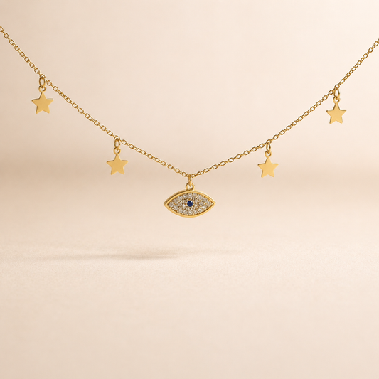 Evil Eye Star Charm Necklace