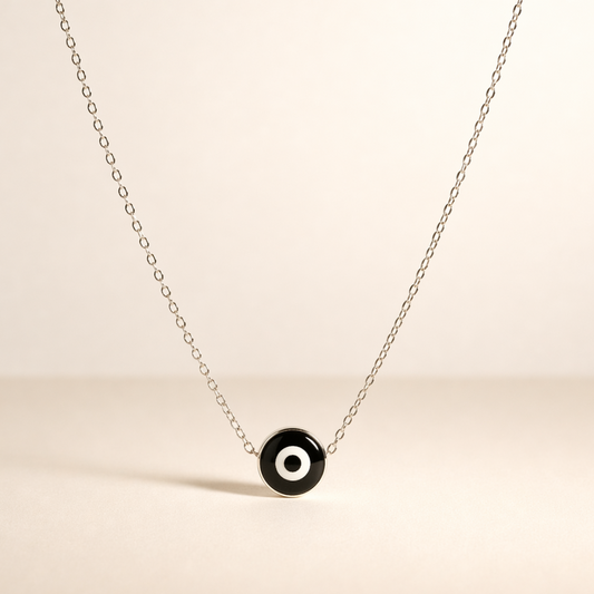 Minimal Evil Eye Pendant Necklace