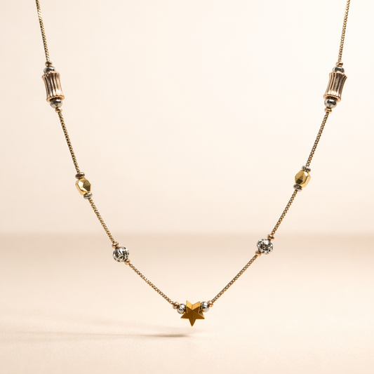 Celestial Beaded Star Necklace